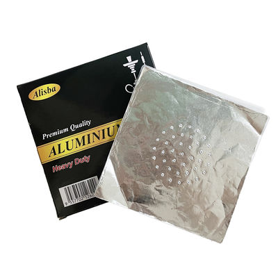 Rund-quadratische Aluminiumfolie Shisha-Papierblatt mit Loch für maßgeschneiderte Wasserpfeife Länge