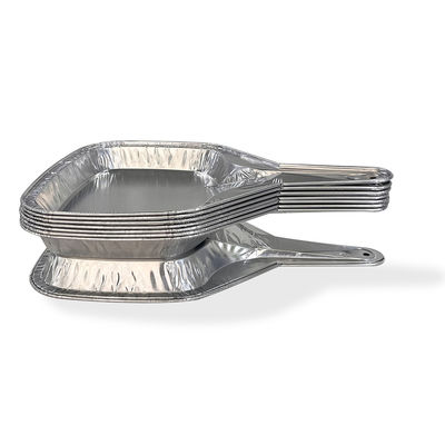Rechteckige Aluminiumfolie Backpfanne Aluminiumfolie-Tray mit Griff für Lebensmittelverpackungen