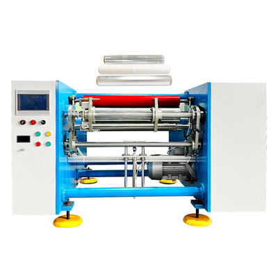 0.009-0.03mm Rohstoff Halbautomatische 2 Spindel Aluminiumfolie Wiederaufwicklung Maschine