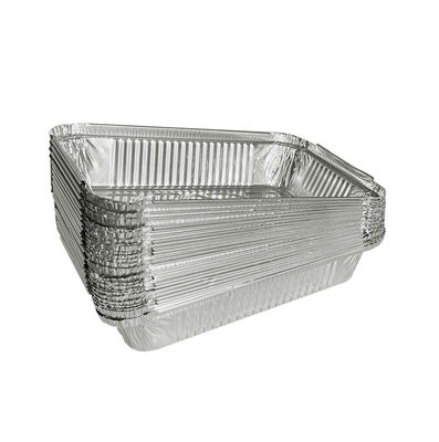 Kunststoff-Aluminiumfolie Einweg-Rechteck-Fastfood-Behälter für das Grillen