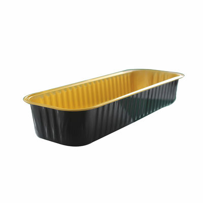 Lebensmittel Farbige rechteckige Mini-Aluminium-Pfanne Folie Cupcake Pfannen Backbecher mit Deckel