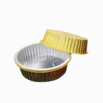 Zellstoffformprozess Rechteck-Aluminiumfolie-Lebensmittelbehälter mit farbenfrohem Design