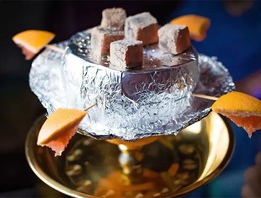 Silberne Rollen Kokosnuss Holzkohle Aluminium Shisha Glas Wasserpfeife Schüssel Wasserpfeife Heizpapier