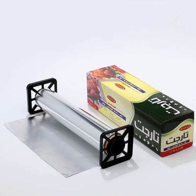 300 mm Schwergewicht 8011 Farbige Küche Silber-Aluminiumfolie-Rolle zum Verpacken