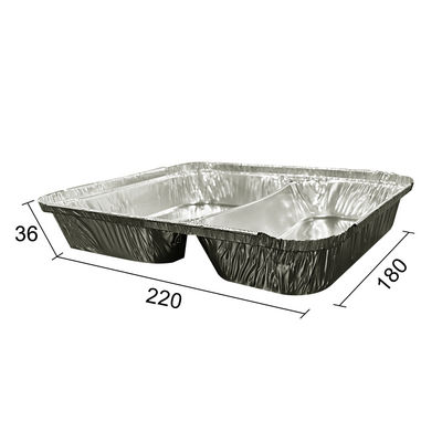 Silbernahrungsmittelverpackung Einweg-Wand-Fall-Aluminiumfolie-Servierbehälter Lebensmittelschalen