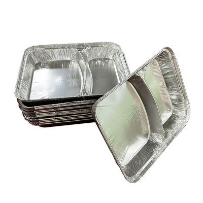 Silbernahrungsmittelverpackung Einweg-Wand-Fall-Aluminiumfolie-Servierbehälter Lebensmittelschalen