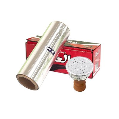 Silberfolie aus Aluminium mit weichem Temperament Hookah Shisha Roll mit Schnittlinie und Löchern 145mm*145mm