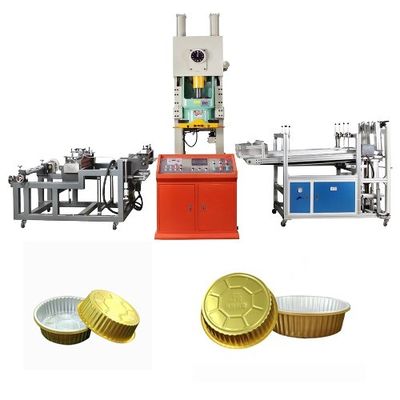 Produktionslinie für Aluminiumfolienbehälter mit 380v/50Hz Spannung 40-80pcs/min Kapazität