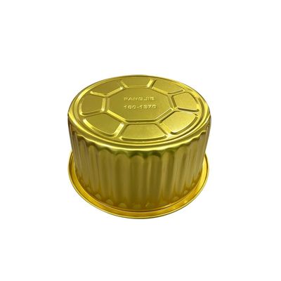 Nahrungsmittelbehälter Bestellung Warm Einweg rundes Aluminiumfolie Kuchen Backbecher Verkauf