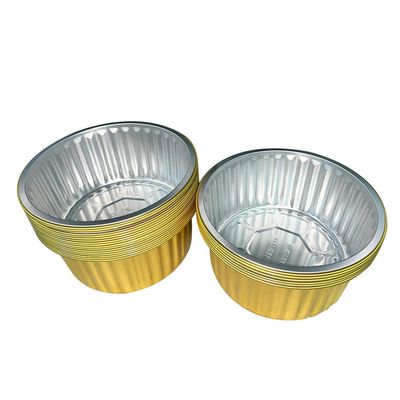 Nahrungsmittelbehälter Bestellung Warm Einweg rundes Aluminiumfolie Kuchen Backbecher Verkauf