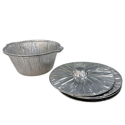 Lebensmittelbehälter Schwerlastbehälter aus Aluminiumfolie mit Deckel zum Mitnehmen