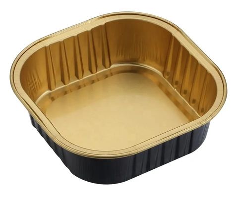 Einweg-Bäckerei aus rechteckiger Aluminiumfolie für Fastfood und Brotbrot