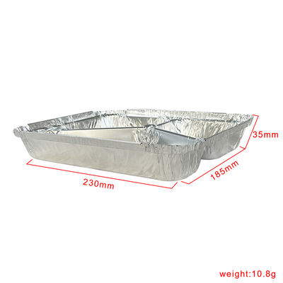 Aluminium To Go Verpackung Mittagsbriefkasten mit individueller Einwegbehälter mit 3 Abteilungen
