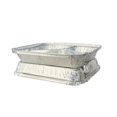 Aluminium To Go Verpackung Mittagsbriefkasten mit individueller Einwegbehälter mit 3 Abteilungen