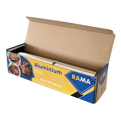 8011 Legierte Soft Temper Kitchen Food Baking Foil Roll mit Kunststoffhalter und Schneider
