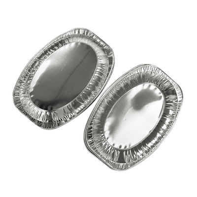 Großer Röstbehälter Lebensmittelqualität Einweg-Oval-Aluminiumfolie Tray für BBQ