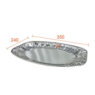 Großer Röstbehälter Lebensmittelqualität Einweg-Oval-Aluminiumfolie Tray für BBQ