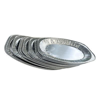 Großer Röstbehälter Lebensmittelqualität Einweg-Oval-Aluminiumfolie Tray für BBQ