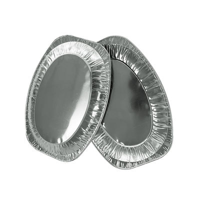 Großer Röstbehälter Lebensmittelqualität Einweg-Oval-Aluminiumfolie Tray für BBQ