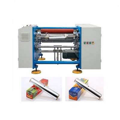 Elektrisch angetriebene halbautomatische Aluminiumfolie-Filmschneider-Rewinder für dünne Materialien