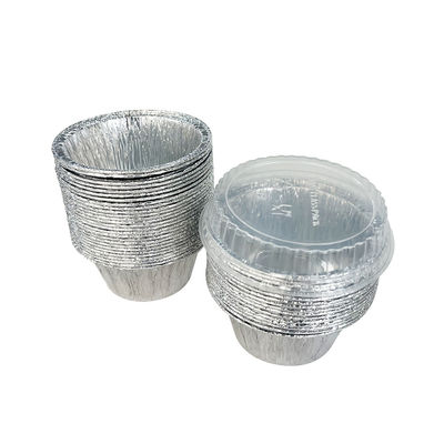 Lebensmittelverpackungsprozess Zellstoffformung Runde Aluminiumfolie Schüssel mit Plastikdeckel