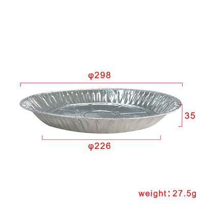 Verpackung von Tiernahrungsmitteln Runde Aluminiumfolie-Pfanne zum Backen großer Pizza in flachen Folie-Treys