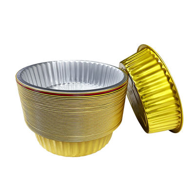 Lebensmittelbehälter Aluminiumfolie Runde Flugzeug Goldfarbe Einweg-Lunchbox