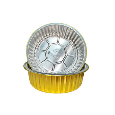Lebensmittelbehälter Aluminiumfolie Runde Flugzeug Goldfarbe Einweg-Lunchbox