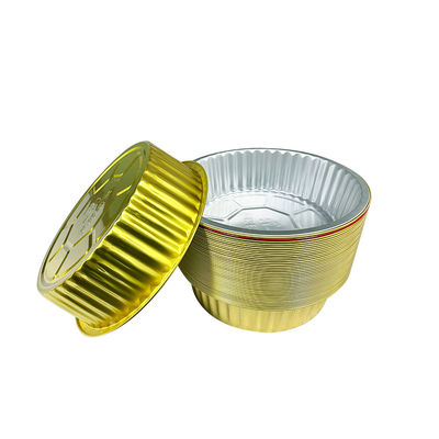 Lebensmittelbehälter Aluminiumfolie Runde Flugzeug Goldfarbe Einweg-Lunchbox