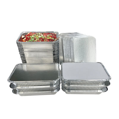 Kleine Aluminiumfolie Lebensmittelverpackungskiste Behälter für Portionskontrolle und Frische