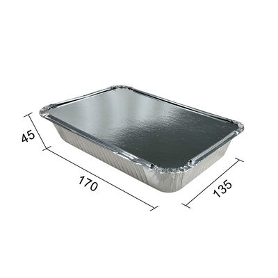 Bequeme Lebensmittelverpackungslösung Einweg-Aluminiumfolie-Box für BBQ-Hühner zum Mitnehmen