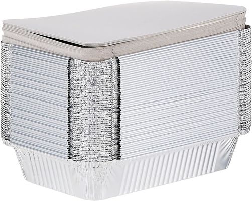 Lebensmittelstufe 8011 Einweg-Aluminiumfolie Lebensmittelfach Rechteck 8389 mit Papierdeckel