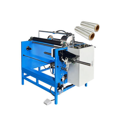 Elektrisch angetriebene manuelle Stretchfilm-Wiederwickelmaschine für Kunststoffverpackungsmaterial