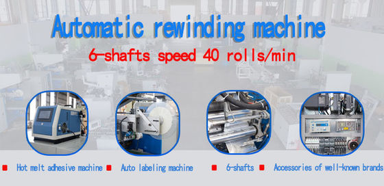2500 KG automatische Aluminiumfolie-Wiederaufwicklung Maschine mit Siemens PLC Steuerungssystem